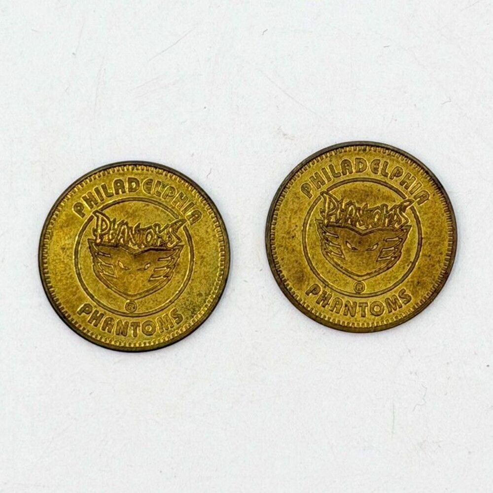 Lot of Two Philadelphia Phantoms Tokens Ice Hockey Vtg Discontinued Arcade